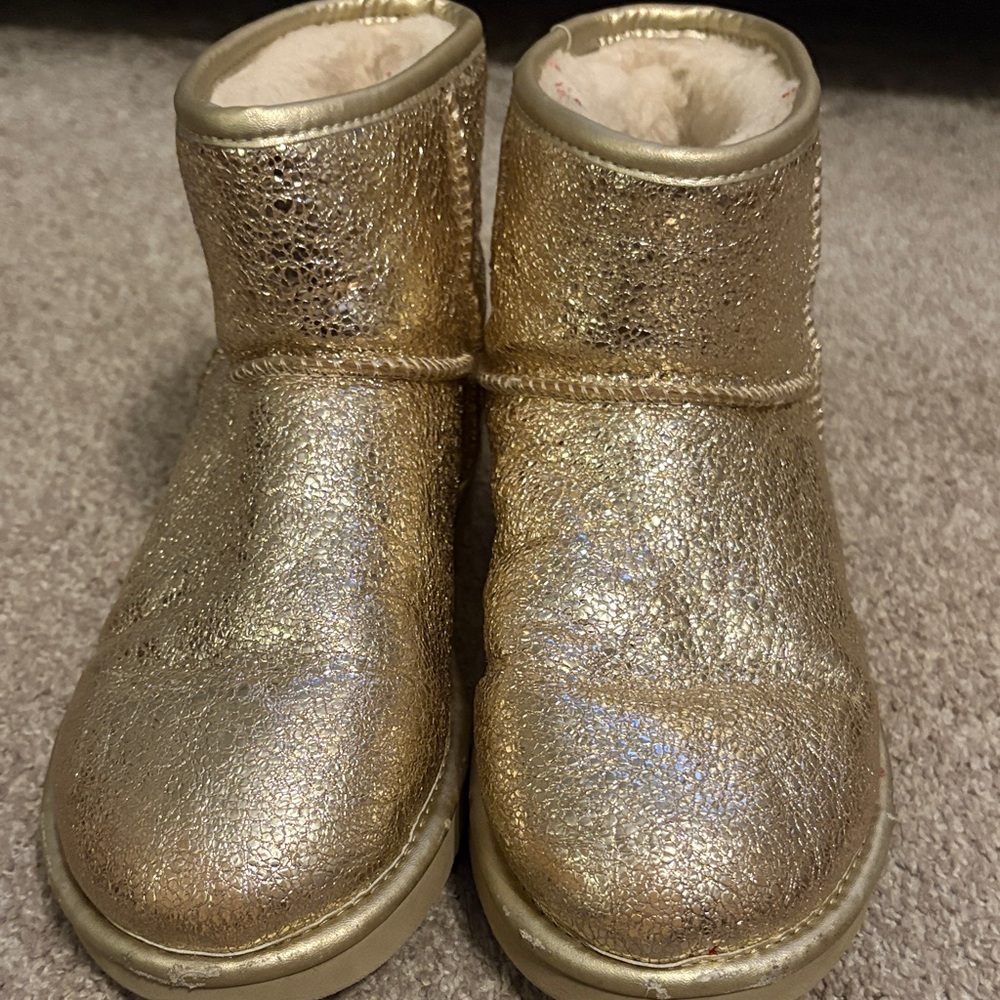 UGG Kids Sparkling Gold Boots